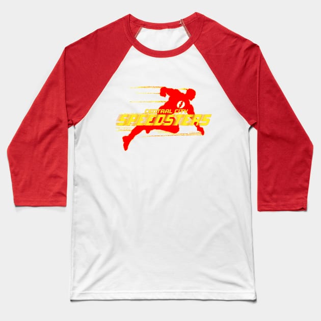 Central City Speedsters Baseball T-Shirt by RecklessPlaya